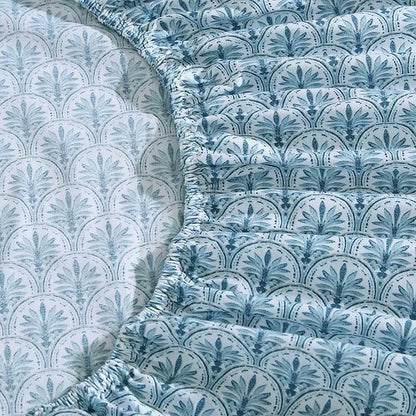 Tommy Bahama - Queen Sheet Set, Super Soft Cotton Percale Bedding with Matching Shams, Tropical Bedding Set, Oeko-Tex Certified (Coastal Batik Blue, Queen)