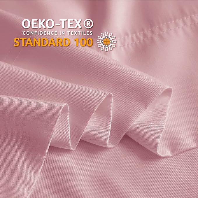 BEDELITE Pillow Cases Standard Size Set of 2, Rayon Derived from Bamboo, Cooling Pillow Cases for Hot Sleepers & Night Sweats, Breathable and Silky Soft Envelope Pillowcases(Rose Pink, 20"x26")