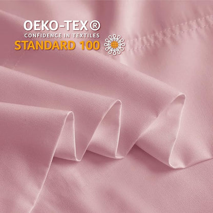 BEDELITE Pillow Cases Queen Size Set of 2, Rayon Derived from Bamboo, Cooling Pillow Cases for Hot Sleepers & Night Sweats, Breathable and Silky Soft Envelope Pillowcases(Rose Pink, 20"x30")