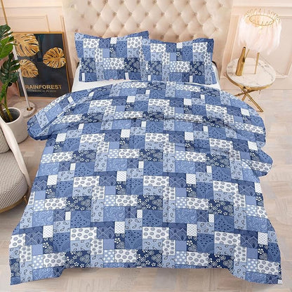 HighBuy King Size Comforter Set Jacquard Medallion Comforter Hotel Quality Dark Grey Blue King Comforters for Men Teens Boho Bedding Set 3 Piece Comforter Fluffy with 2 Pillowcases,Kids Boys