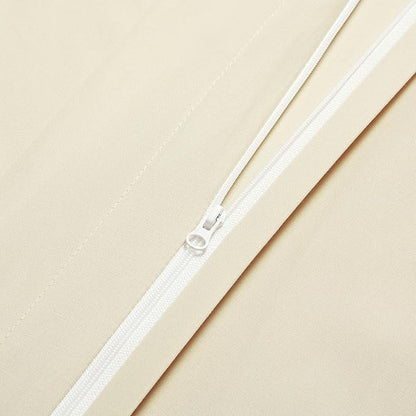 Amazon Basics Lightweight Microfiber 2-Piece Duvet Cover Set, Twin/Twin XL, Beige