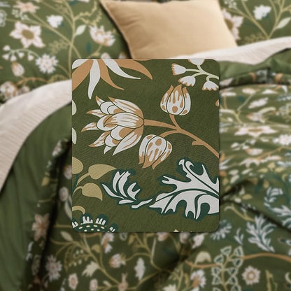 Bedsure Duvet Cover King Size - Vintage Botanicals Duvet Cover Set with Zipper Closure, 3 Pieces Boa Bedding Set with 8 Corner Ties and 2 Pillow Shams 20"x36"