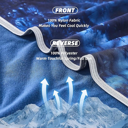 inhand Cooling Blanket Twin Size (60"x80"), Cooling Blankets for Hot Sleepers, Absorbs Heat to Keep Adults Cool for Summer Nights Sweats, Thin Cold Lightweight Blanket for Couch Bed, All Season Use