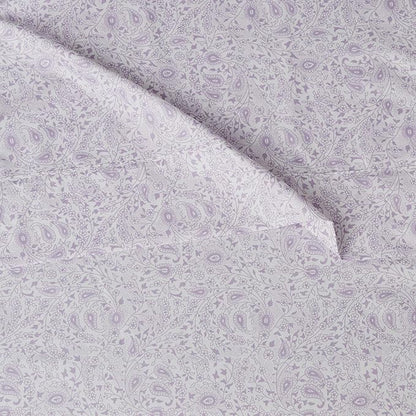 Amazon Basics Lightweight Super Soft Easy Care Microfiber Bed Sheet 3 Piece Set with 14" Deep Pockets - Twin XL, Lavender Paisley (Pack of 4)