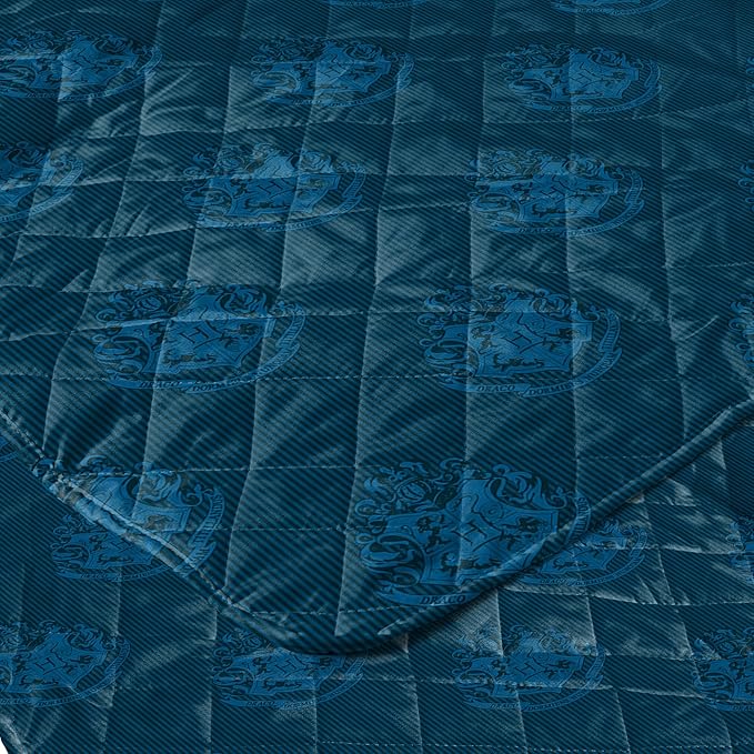 Warner Bros Harry Potter House Crest Sampler Quilted Throw Blanket, Wizarding World Design, Adults Boys Girls, Soft Lightweight Bedding for Bed, or Couch, 60 x 80 inches