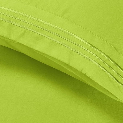 Elegant Comfort Luxury Ultra-Soft 2-Piece Pillowcase Set - 1500 Premium Hotel Quality Microfiber Double Brushed - Wrinkle Resistant, King, Lime