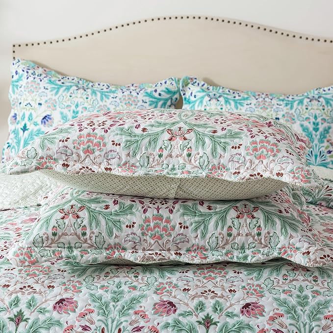 HoneiLife Quilt Set King Size - Microfiber Bedspreads 3-Piece,Reversible Coverlets Lightweight Bedcover King Quilt Bedding Sets
