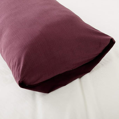 EVOLIVE Ultra Soft Brushed Microfiber Standard Size 20"x30" Pillowcases Pair Set of 2 with Envelope Closure (20"x30" Standard, Wine)