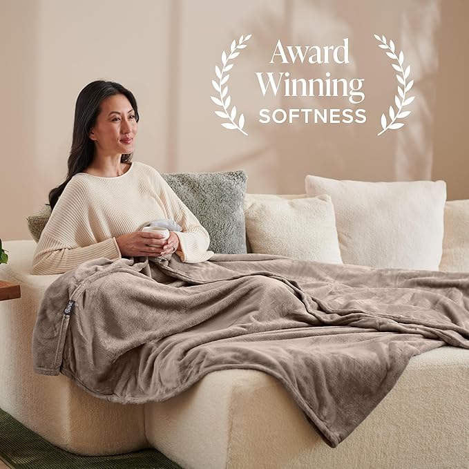 Bare Home Fleece Blanket - King Size - Ultra-Soft Lightweight for Bed, Sofa, and Couch - Luxury Microplush - Cozy Warm Blanket (King, Taupe)