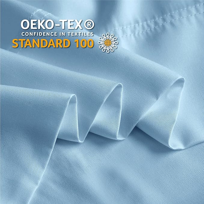 BEDELITE Pillow Cases Queen Size Set of 2, Rayon Derived from Bamboo, Cooling Pillow Cases for Hot Sleepers & Night Sweats, Breathable and Silky Soft Envelope Pillowcases(Blue, 20"x30")