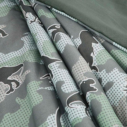 Twin Comforter Set for Boys-3 Pieces Dinosaur Glow in the Dark Twin Bedding Sets for Kids,1 Comforter,1 Sham and 1 Decor Pillow