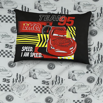 Northwest Disney Pixar Cars Twin Comforter Set, Reversible Lightning McQueen Design, Ultra Soft Fade Resistant Microfiber Kids Bedding Set, Officially Licensed