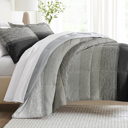 Linen Market Reversible Queen Size Comforter Set (3 Piece) - Soft and Lightweight Down Alternative Comforter Queen Set - This Includes Your Queen Comforter and 2 Pillow Shams