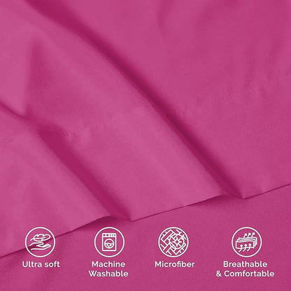 Luxury Flat Sheet on Amazon Elegant Comfort Wrinkle-Free 1500 Premier Hotel Quality 1-Piece Flat Sheet, Full Size, Pink