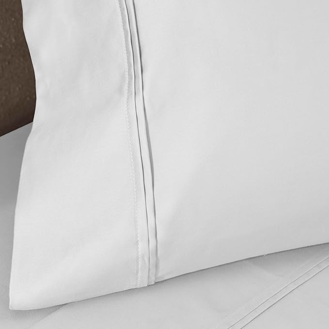 Superior 1200-Thread Count Egyptian Cotton Solid Pillowcase Set, Platinum