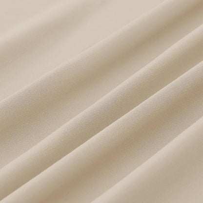 Modern Threads Soft Microfiber Solid Sheets - Luxurious Microfiber Bed Sheets - Includes Flat Sheet, Fitted Sheet with Deep Pockets, & Pillowcases Egg Shell King