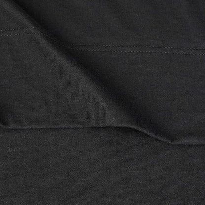Amazon Basics 4 Piece Breathable Cotton Jersey Bed Sheet Set, Stretchy Flat and Fitted Sheets with Pillowcase, Queen, Black, Solid
