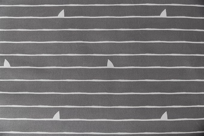 Beddy's Great White Zipper Bedding - Durable Zip-On Sheets & Comforter for Kids - Bed in a Bag - Easy Make Bedding - Machine Washable - Includes Pillowcase & Sham - Grey Shark - Toddler