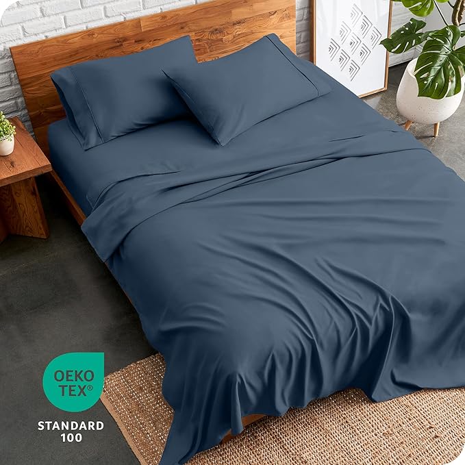 Bare Home Twin XL Sheet Set - 1800 Ultra-Soft Microfiber Twin Extra Long Bed Sheets - Double Brushed - Deep Pockets - Easy Fit - 3 Piece Set - Bedding Sheets & Pillowcases (Twin XL, Bering Sea)