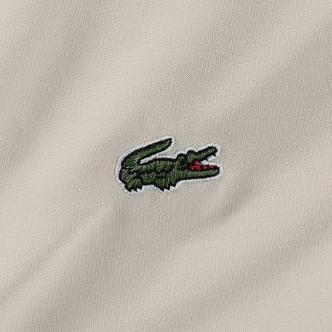 Lacoste 100% Cotton Percale 4-Piece Sheet Set – Cool, Crisp, Matte, and Durable, Oeko-Tex Certified – Solid, Pumice Stone, California King