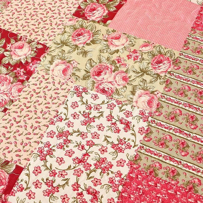 Cmfshape Summer Floral Oversize King Bedspread,Romantic Pink Quilt Set King,Reversible Stitched Bedding Set All Season,Soft Lightweight Coverlet with Pillow Cases (Hot Pink&Rose, Super King114 x102)