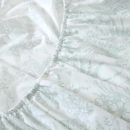 Tommy Bahama - King Sheets, Cotton Percale Bedding Set, Crisp & Cool, Stylish Bedding Set (Pen and Ink Palm Green, King)