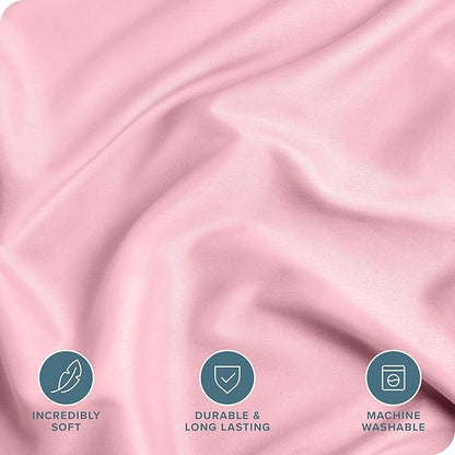 Bare Home Bedding Duvet Cover California King Size - Premium 1800 Super Soft Collection - Lightweight, Cooling - Soft Breathable Bedding Duvet Cover (Cal King, Light Pink)