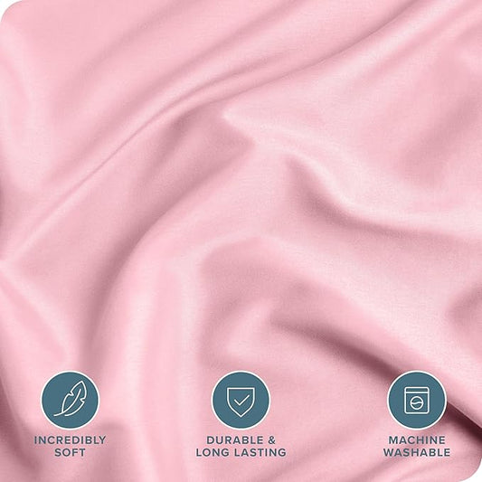 Bare Home Bedding Duvet Cover California King Size - Premium 1800 Super Soft Collection - Lightweight, Cooling - Soft Breathable Bedding Duvet Cover (Cal King, Light Pink)