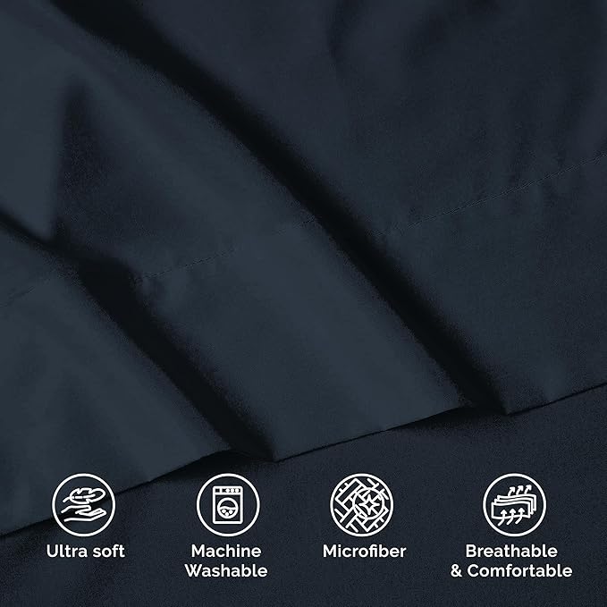 Luxury Flat Sheet on Amazon Elegant Comfort Wrinkle-Free 1500 Premier Hotel Quality 1-Piece Flat Sheet, King Size, Black