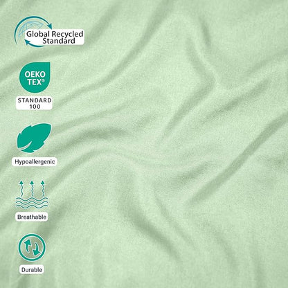 ZPECC Pillow Cases Standard Size Set of 12, 20x26 Envelope Closure Pillowcases, Soft Plain Brushed Microfiber Covers Hypoallergenic Breathable, Sage Green