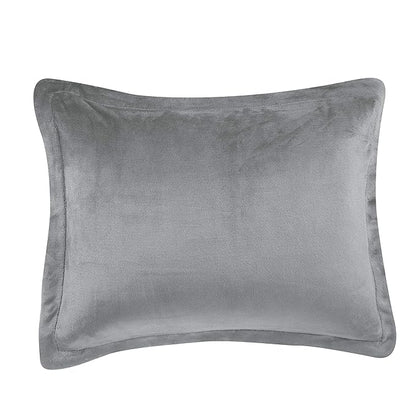 Amazon Basics 2-Piece Ultra-Soft Micromink Sherpa Warm All Season Comforter Bedding Set, Twin, Charcoal