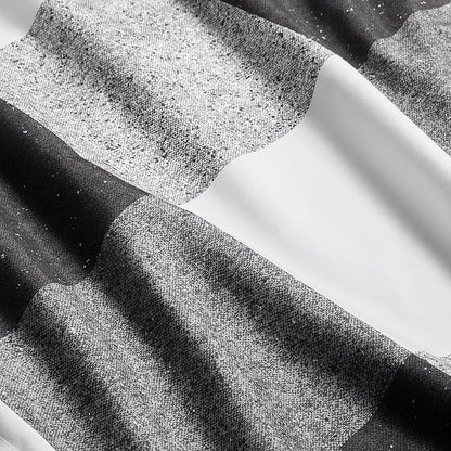 Amazon Basics Lightweight Microfiber Comforter Set, 3-Piece, Black/White Checkerboard, Full/Queen