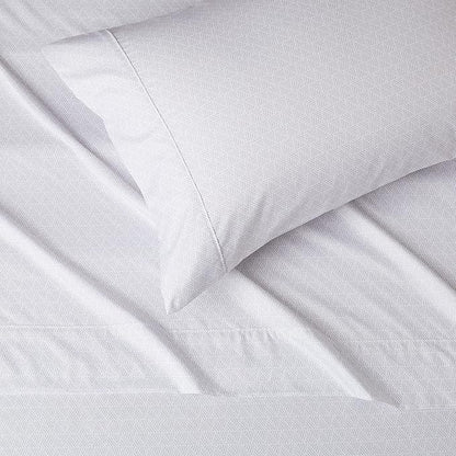Amazon Basics Lightweight Super Soft Easy Care Breathable Wrinkle Resistant Brushed Microfiber 3 Piece Bed Sheet Set with 14-Inch Deep Pockets, Twin, Gray Crosshatch, Printed