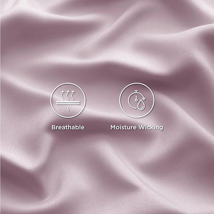 Bedsure Full Size Bed Sheets, Cooling Sheets, Rayon Derived from Bamboo, PureWoven, Breathable & Soft, Deep Pocket Up to 16 Inches, Hotel Luxury Silky Bedding for Hot Sleepers, Lavender
