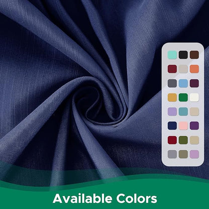Biscaynebay Wrap Around Bed Skirts for King & Cal King Beds 21" Drop, Navy Adjustable Elastic Dust Ruffles Easy Fit Wrinkle Resistant Silky Luxurious Fabric Machine Washable