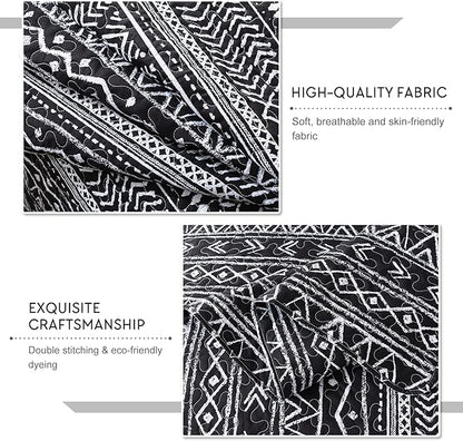 Travan 3-Piece King Quilt Set Striped Pattern Microfiber Soft Lightweight Bedding Set with Shams for All Season, Black Strips, King Size