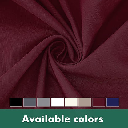 Biscaynebay Wrap Around Bed Skirts with Split Corners for Queen Beds 14" Drop, Burgundy Elastic Dust Ruffles Adjustable Easy Fit Wrinkle & Fade Resistant Silky Luxurious Fabric Machine Washable