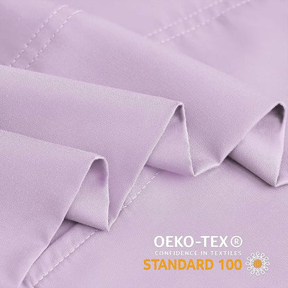 BEDELITE King Size Pillow Cases Set of 2, Rayon Derived from Bamboo, Cooling Pillow Cases for Hot Sleepers & Night Sweats, Breathable and Silky Soft Envelope Pillowcases(Light Purple, 20"x36")
