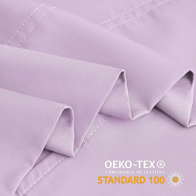 BEDELITE Body Pillow Case Cover, Rayon Made from Bamboo, Cooling Body Pillow Cover for Hot Sleepers and Night Sweats, Breathable & Silky Soft Full Long Pillow Case (Light Purple, 20x54 Inches)