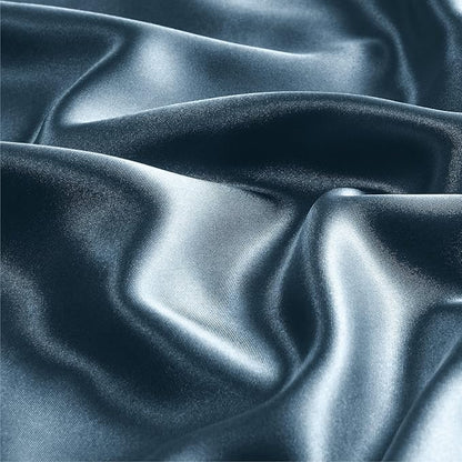 BEDELITE Satin Body Pillow Cover, Super Soft and Cooling Body Pillow Pillowcase for Hair and Skin, Breathable Silky Full Long Pillowcase Cover(20"x54", Bluesteel)