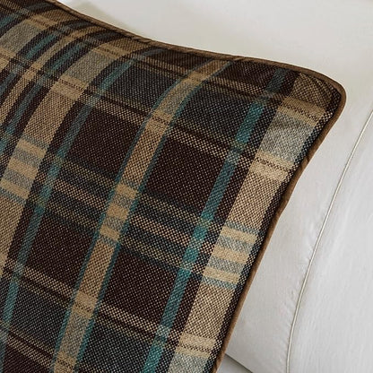 Woolrich Rustic Lodge Cabin Comforter Set - All Season Down Alternative Warm Bedding Layer and Matching Shams, Oversized Twin, Hadley Plaid, Multi