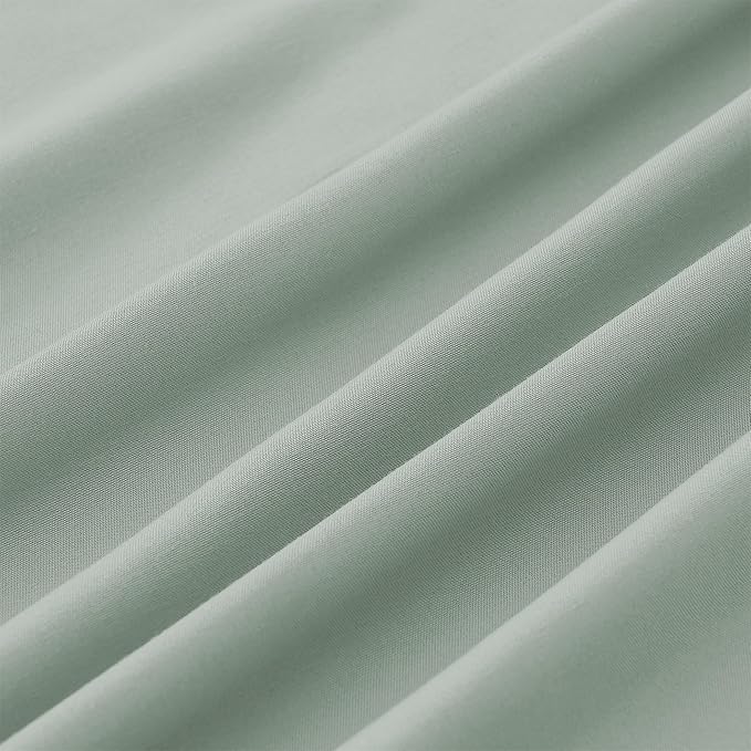 Modern Threads Soft Microfiber Solid Sheets - Luxurious Microfiber Bed Sheets - Includes Flat Sheet, Fitted Sheet with Deep Pockets, & Pillowcases Seafoam California King
