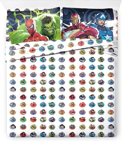 Jay Franco Kids Comforter Set Includes Sheets and Pillow Covers - Soft and Cozy Bed Set for Stylish Room Decor, Official Licensed Bedding, Multi - Marvel Rivals, 7 Piece Full