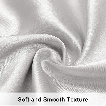 NTBAY 12 Pack Satin King Pillowcases for Hair and Skin, Luxurious and Silky Pillow Cases with Envelope Closure, 20 x 36 Inches, Silver Grey