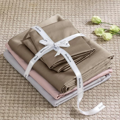 Bedsure Cooling Duvet Cover Queen Size - Moisture Wicking and Silky Eucalyptus Lyocell Cotton Hybrid Comforter Cover Set for Hot Sleeper - Buttery Soft and Breathable, GentleSoft™, Simply Taupe