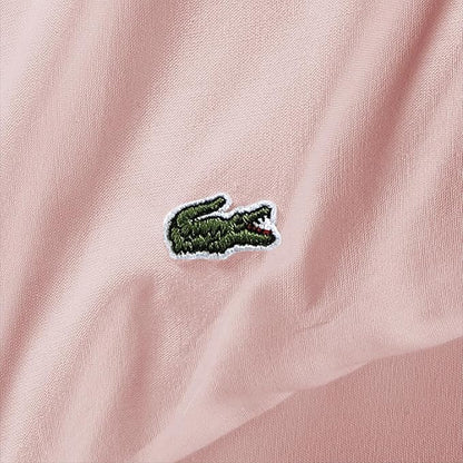 Lacoste 100% Cotton Percale 4-Piece Sheet Set – Cool, Crisp, Matte, and Durable, Oeko-Tex Certified – Solid, Iced Pink, Queen