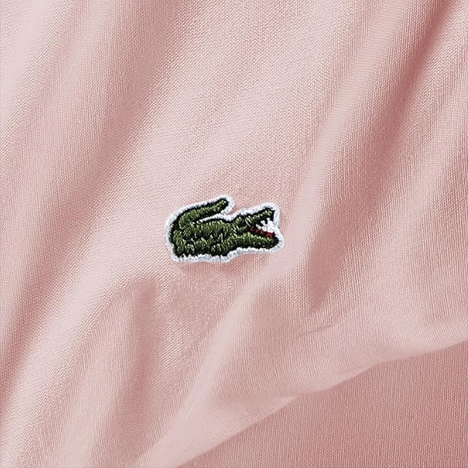 Lacoste 100% Cotton Percale 3-Piece Sheet Set – Cool, Crisp, Matte, and Durable, Oeko-Tex Certified – Solid, Iced Pink, Twin