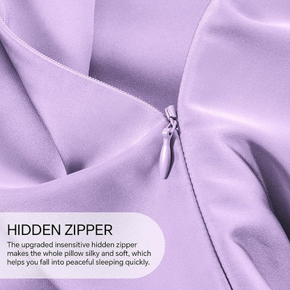INFIIXSO Mulberry Silk Pillow Case King Size, Silk Pillowcase with Hidden Zipper 20"x36", Extraordinary Smooth and Soft Pillow Cases for Hair and Skin(Lavender, 1 Pack)