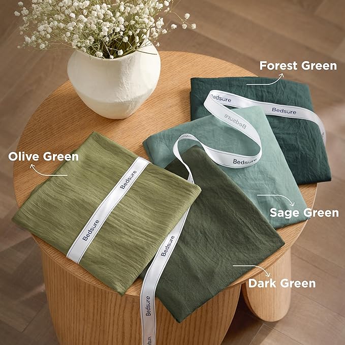 Bedsure Super King Comforter Set, Dark Green Soft Prewashed Bedding for All Seasons, 3 Pieces GentleSoft™ Bed Set, 1 Lightweight Comforter (120"x120") and 2 Pillowcases (20"x36")