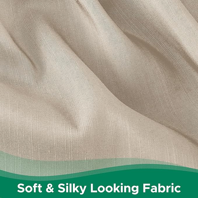 Biscaynebay Wrap Around Bed Skirts for King & Cal King Beds 14" Drop, Light Camel Adjustable Elastic Dust Ruffles Easy Fit Wrinkle & Fade Resistant Silky Luxurious Fabric Solid Machine Washable